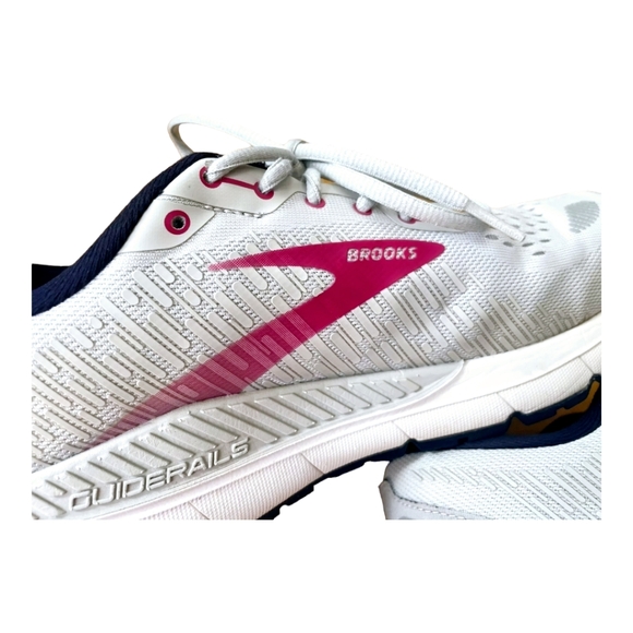 Brooks Addiction GTS-15 Women's Shoes (Oyster, Peacoat, Lilac Rose) Size 9 - Picture 4 of 8